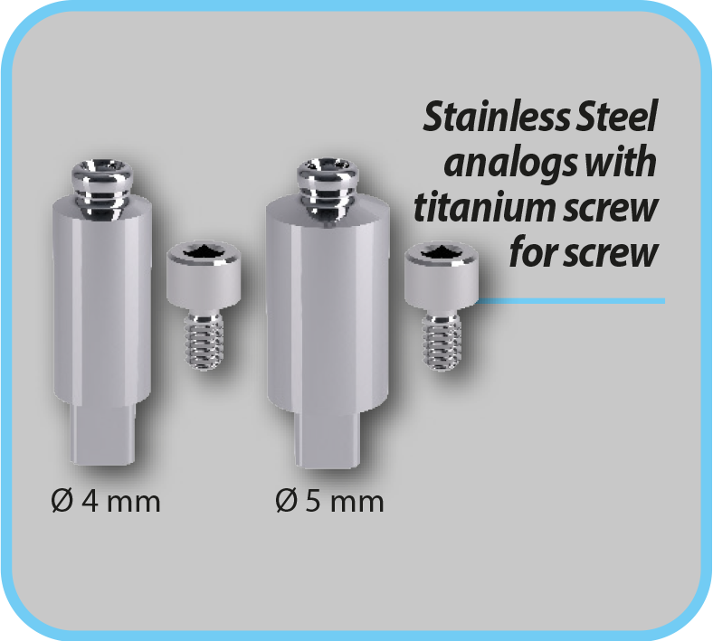 ANÁLOGO DE LABORATÓRIO COM PARAFUSO DE TITÂNIO PARA CAD/CAM ø5mm