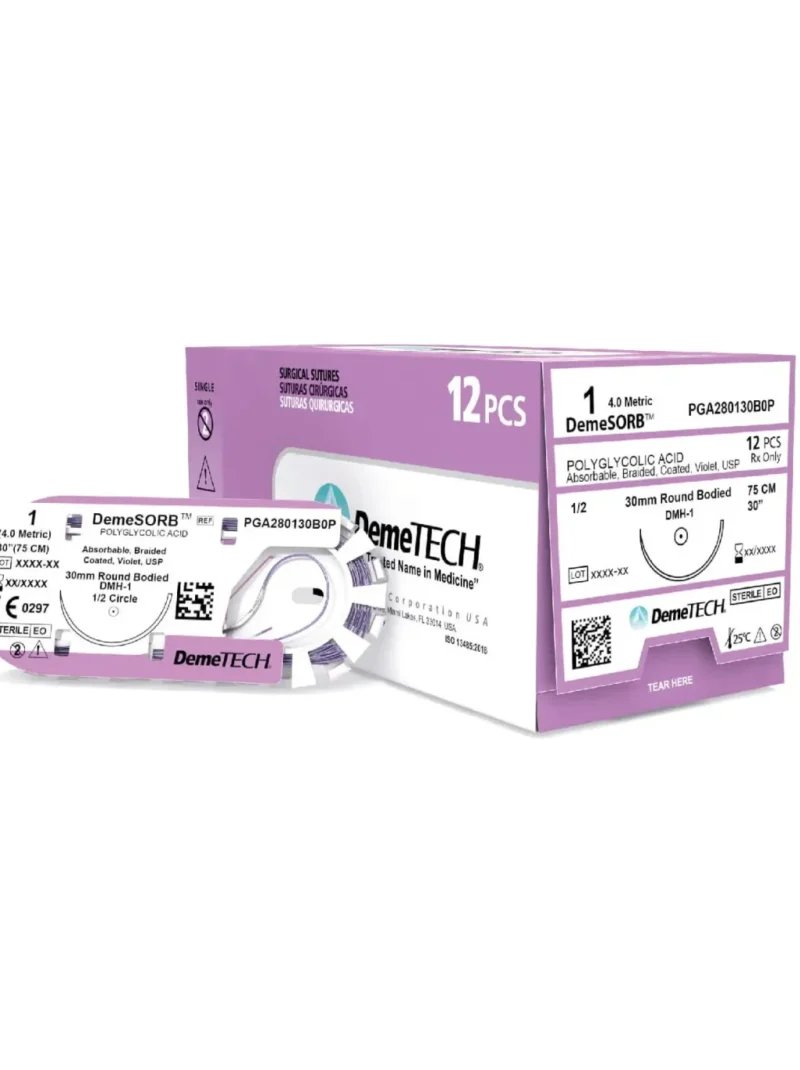 Sutura Ácido Poliglicólico Violeta 75cm 4.0x16 3/8 Circle Reverse